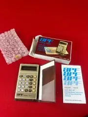 Vintage APF Mark 2201 LCD Pocket Calculator & Case Opened Box Collector Gift