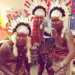 萬聖節 服裝 土著 原始人 男女 印第安 豹紋 野人 COSPLAY 演出服 成人 衣服