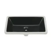 Swiss Madison Undermount Bathroom Sink Ceramic Matte Black Scratch-Resistant