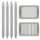 4Pcs Adjustable Bed Sheet Straps Clips, Elastic Mattress Sheet Fasteners Hold...
