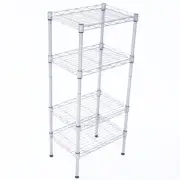 4-Tier Storage Rack Metal Shelf Wire Shelving Adjustable Organizer Garage