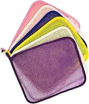 PLAFOPE 6pcs Shower Brush Sc Body Exfoliator Cloth Set Double-layer Nylon Bath Towel Back Scrubber