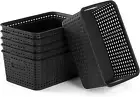 Plastic Storage Baskets Set of 6 Sturdy Small Organizer Bins Storage Baskets for