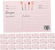 HEALEEP 100pcs Recipe Cards for Kitchen: Bridal Shower Food Note Cards - Country Style Blank Sheets for Wedding Recipe Boxes Family Cooking