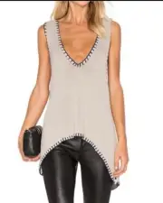 NWT One X One Teaspoon Moonstone Cross Back Knit Top in Stone Size XS