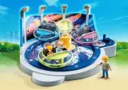 New Playmobil Spinning Spaceship Carnival Fair Ride Lights & Play Figures 5554