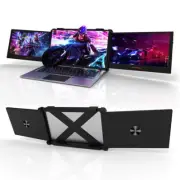Dual Portable Monitor 1080P IPS Triple Screen Extender USB C For 13-17.3" Laptop