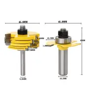1/2" 1/4" Shank Wing Set Router Bit Adjustable Slot Woodworking Power Tool