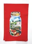 Ball Canning Strawberries Kitchen Tea Towel Flour Sack Gift Red Mother's Day