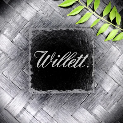 Willett Bourbon Whiskey Slate Coaster Brand New Handcrafted Laser Engraved