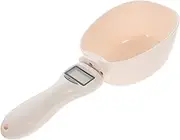 1Pc Digital Scale Spoon for Pet Food Measuring White Long Handle Easy to Carry Cat Head Design for Weighing Dog Spices and More