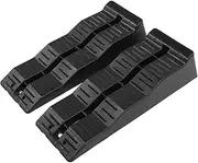 POENVFPO RV Leveler Ramps 11000LBS Load Capacity Wheel Chocks for Travel Trailer, Anti Slip Leveling Blocks RV Leveler for Campers 2pcs with Storage Bag
