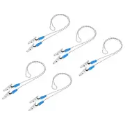Napkin Chains, 22" 5Pcs Alloy Neck Bib Holder Chain Sun Hat Strap Lanyard, Blue