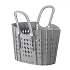 AU (Grey)Laundry Basket Multifunction Plastic Foldable Clothes Hamper With Handl