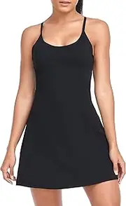 [Beierli] Women's Tennis Dress, Athletic Workout Sports Golf Dresses with Built-in Bra & Shorts Exercise Dresses for Women