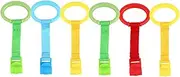 ibasenice 6pcs Pull Rings Stand up Learning Toys Safe Infant Bed Accessories Colorful Hanging Toys