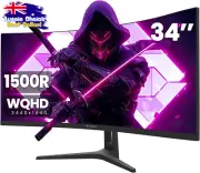 34" Curved Gaming Monitor WQHD 144Hz, 99% sRGB, AMD Freesync, HDMI/DP, Black