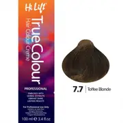 Hi Lift True Colour Permanent Hair Color Cream 7.7 Toffee Blonde 100ml