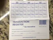 3 [ THREE ] "Easy Read Register" for Personal Checkbook; 2025 - 2026 - 2027