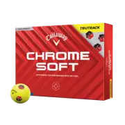 NEW Callaway 2024 Chrome Soft Trutrack 12pk - Yellow/Black - Drummond Golf