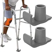 Walker Ski Glides Walking Frame - Heavy Duty Mobility, Replacement Glide Caps | Anti-Slip Rollator Ski Glides & Pads, Durable Walker Glides Easy Fit Walker Skis for Folding Models for Seniors
