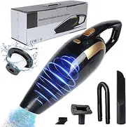 KeautFair Handheld Vacuum Cleaner 90W,7000PA Powerful Vacuum Cleaner Portable Rechargeable Low sound Wet and Dry Vacuum Cleaner Cordless Vacuum Cleaner Quick Cleaning For Car, Home, Office, Pet(Black)