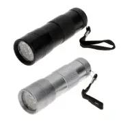 Mini 12 LED Ultraviolet Flashlight UV Light Torch Non Slip Aluminum Alloy