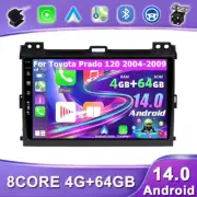 Car Play Android 14 Auto Car Stereo GPS For Toyota Prado 120 2004-2009 Head Unit