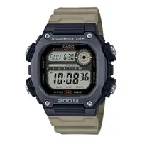 在飛比找ETMall東森購物網優惠-【CASIO 卡西歐】CASIO男錶 運動電子錶 軍綠加長錶