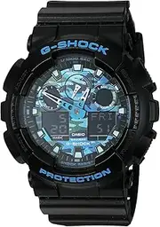 [Casio] G-Shock Ana-Digital Watch - Black/Blue (GA100CB-1A)