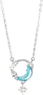 [Generic] Necklace Necklace Light Luxury Star and Moon Collarbone Chain Niche Design High-end Girlfriends, Girlfriend's Birthday Gift Necklaces for Women
