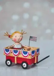 ESC & Co POLLY'S PARADE Patriotic figurine, Lori Mitchell, #16711 NIB