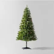6.5 Ft Pre Lit Alberta Spruce Artificial Christmas Tree With Multicolor Lights