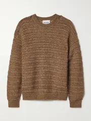 [Marant Étoile] Marant Étoile - Mélange Alpaca-blend Sweater - Light brown - FR 38 FR 38 Brown