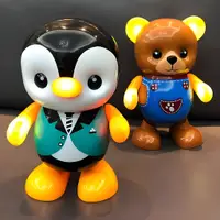 在飛比找蝦皮購物優惠-玩具工作室玩具跳舞動作猴子泰迪熊企鵝帶音樂燈