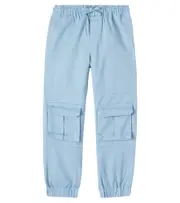 [Stella McCartney Kids] Stella McCartney Kids Cotton twill cargo pants Y 2 blue
