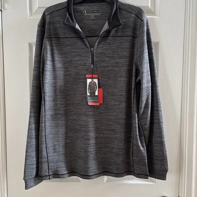 Pebble Beach Men’s Dry Luxe Performance 1/4 Zip Gray Size Medium