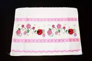 CROSS STITCH FINGERTIP TOWEL "LADYBUGS FLOWERS HEARTS"