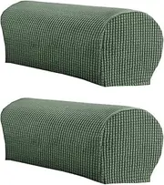 LINGXIYA Soft Stretch Plush Armrest Covers, Stretch Armrest Covers for Chairs/Sofas, Couch Arm Covers, Furniture Protector Armchair Slipcovers for Recliner, Set of 2