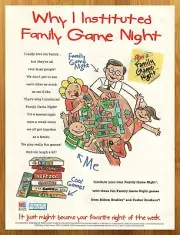 1999 Family Board Game Night Print Ad/Poster Scrabble Monopoly Clue Jenga Art