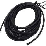 1/4" × 25 ft Elastic Shock Cord Bungee Ropes - Black Heavy Crafting Stretch S...