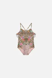 KIDS NECK FRILL ONE PIECE 4-10 QUEEN ATLANTIS