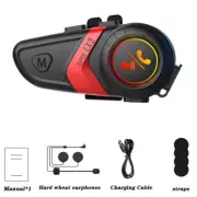 Wireless Bluetooth Motorcycle Helmet Headset Waterproof Interphone Hands-Free