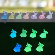 10pcs Rabbit Figurines Miniature Decoration Rabbit Figurine Mini Fairy Garden