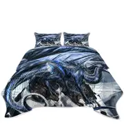 Silverblood Dragon on a Snowy Mountain Coverlet