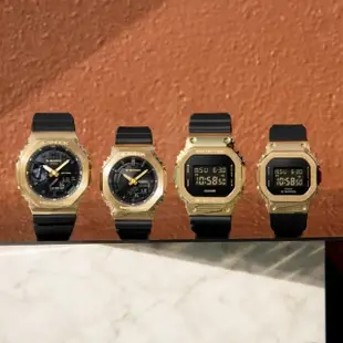【CASIO 卡西歐】G-SHOCK 黑金時尚 高貴奢華 金屬錶殼 八角形錶殼(GM-S2100GB-1A)