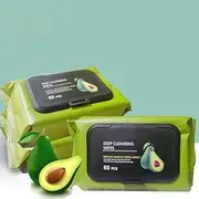 GOSHTI ENTERPRISE Avocado Moisturizing Deep Cleasing Wipes || Makeup Remover Facial Wipes || Cucumber & Vitamin E Makeup Remover Wipes Hydrating, Refreshing, Soothing (Pack Of 1)