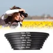 Metal Step Up Rings Lens Adapter Filter Set 49-52-55-58-62-67-72 7Y6T -US