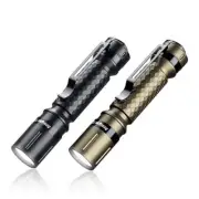 Mini Flashlight 3 Modes Small Flashlights LED 3.4 & 3.4 in Black & Gold