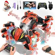 Remote Controlled Car, 2.4 GHz Car Remote Controlled, 360° Rotatable 4WD RC Car with Remote Control, Children's Toy with LED Light, Music Spray from 5-12 Years, Christmas Birthday Gifts for Boys